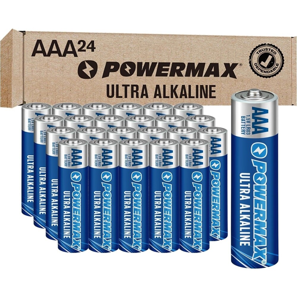 Powermax 20 Pack AAA Batteries Ultra Alkaline Long Lasting Power Reclosable
